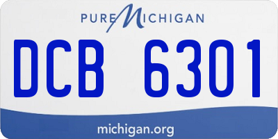 MI license plate DCB6301