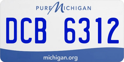 MI license plate DCB6312