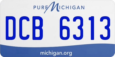 MI license plate DCB6313