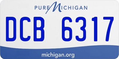 MI license plate DCB6317