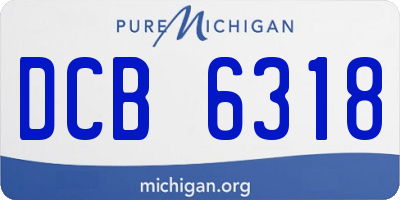 MI license plate DCB6318