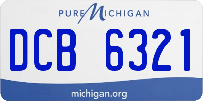 MI license plate DCB6321