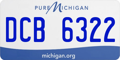 MI license plate DCB6322