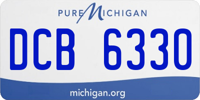 MI license plate DCB6330