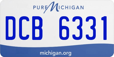MI license plate DCB6331