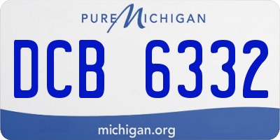 MI license plate DCB6332