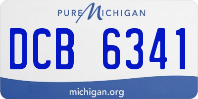 MI license plate DCB6341