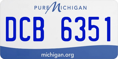 MI license plate DCB6351