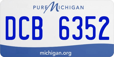 MI license plate DCB6352