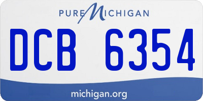 MI license plate DCB6354