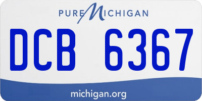 MI license plate DCB6367