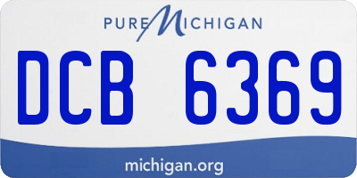 MI license plate DCB6369
