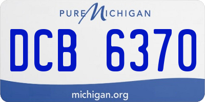 MI license plate DCB6370