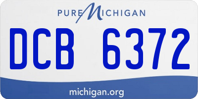 MI license plate DCB6372
