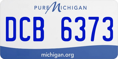 MI license plate DCB6373