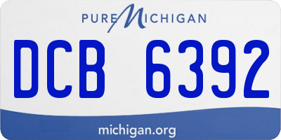 MI license plate DCB6392