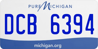 MI license plate DCB6394