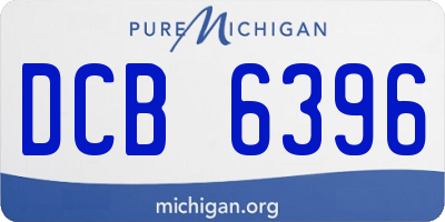 MI license plate DCB6396