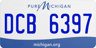 MI license plate DCB6397