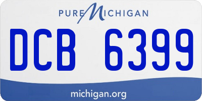 MI license plate DCB6399