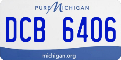 MI license plate DCB6406