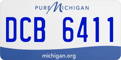 MI license plate DCB6411