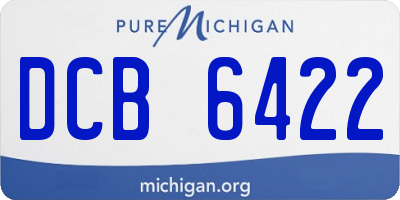 MI license plate DCB6422