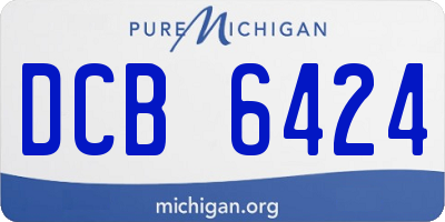 MI license plate DCB6424