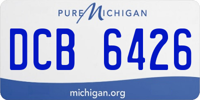 MI license plate DCB6426
