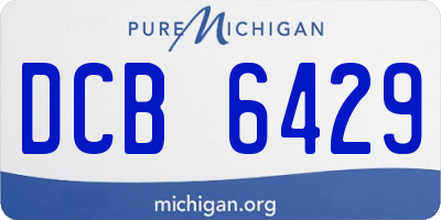 MI license plate DCB6429