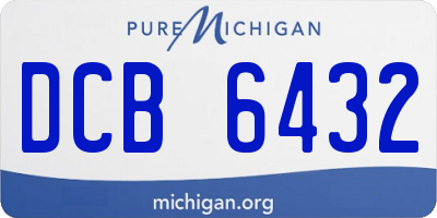 MI license plate DCB6432