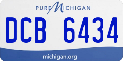 MI license plate DCB6434