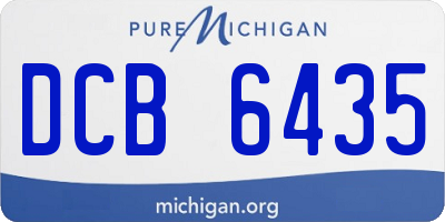 MI license plate DCB6435