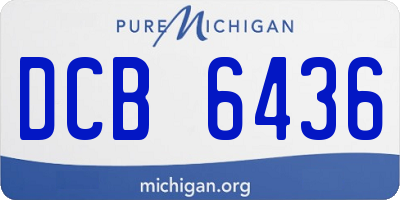 MI license plate DCB6436