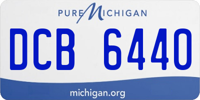 MI license plate DCB6440