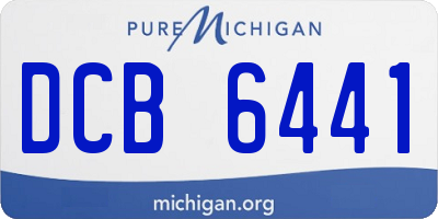 MI license plate DCB6441