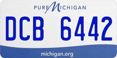 MI license plate DCB6442