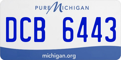 MI license plate DCB6443