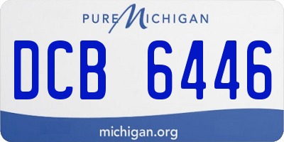MI license plate DCB6446