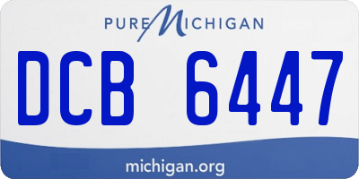 MI license plate DCB6447