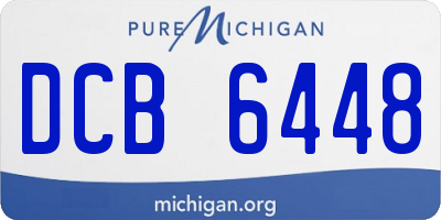 MI license plate DCB6448