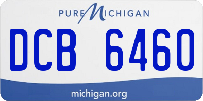 MI license plate DCB6460