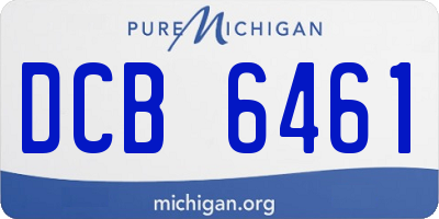 MI license plate DCB6461