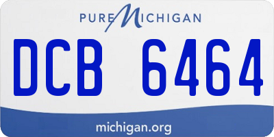 MI license plate DCB6464