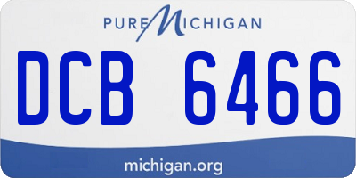 MI license plate DCB6466