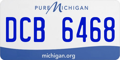 MI license plate DCB6468