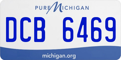 MI license plate DCB6469