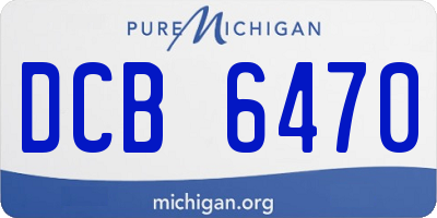 MI license plate DCB6470
