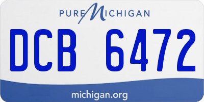 MI license plate DCB6472