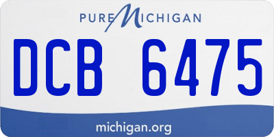 MI license plate DCB6475